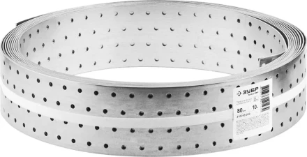 Перфорированная монтажная лента ЗУБР &quot;МАСТЕР&quot;, 80х2,00мм, 10м 310245-080 купить в Нефтеюганске