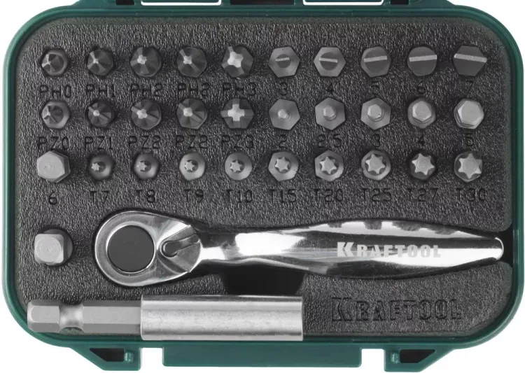 PRO. Наборы в боксе: БИТЫ KRAFTOOL PRO-Drive 26157-H33 купить в Нефтеюганске
