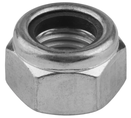 Гайка шестигранная, DIN 985, самостопорящаяся, с нейлоновым кольцом, кл. пр. 8, оцинкованная, M20, 50 шт, KRAFTOOL 303584-20 303584-20 купить в Нефтеюганске