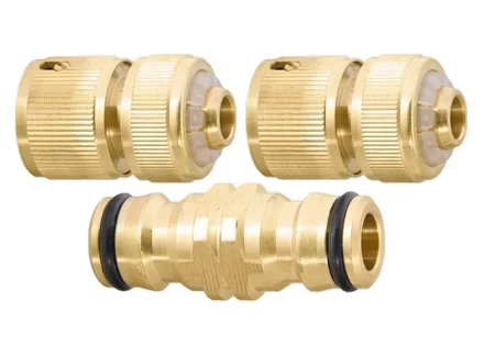 Набор для подключения шланга 1/2&quot; (переходник 2 соединит.аквастоп) латунный  PALISAD 66210 купить в Нефтеюганске