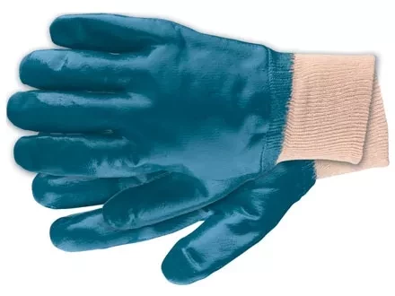 Перчатки рабочие из трикотажа с нитриловым обливом манжет M СИБРТЕХ 67756 купить в Нефтеюганске