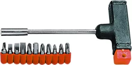 Отвертка с Т-образной ручкой, набор бит, 11 шт  SPARTA 115655 купить в Нефтеюганске