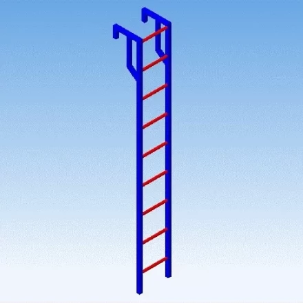 Лестница навесная алюминиевая для полувагонов УСЦ ЛНАп-2,2 купить в Нефтеюганске