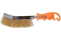 Щётка из латунированной стали с пластиковой ручкой 240мм Вихрь 73/1/3/55