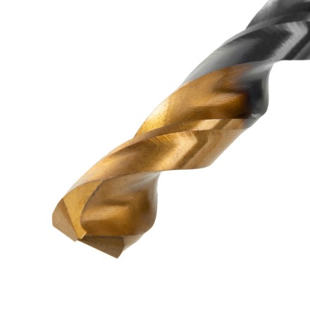 Сверло по металлу, 10 мм, HSS-Tin, Golden Tip, 8 шт. Denzel 717222 купить в Нефтеюганске