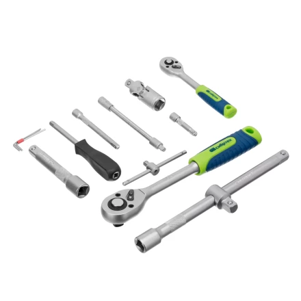 Набор инструментов Сибртех 13388, 1/2&quot;, 1/4&quot;, пластиковый кейс, 94 предмета купить в Нефтеюганске