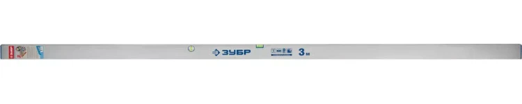 Правило-уровень ЗУБР "ЭКСПЕРТ", с ребром жесткости , 2 глазка, усиленный прямоугольный профиль 1,6мм, 3,0м 10753-3.0 купить в Нефтеюганске
