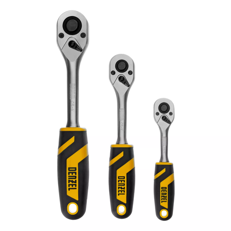 Набор инструментов Denzel 15807, 1/2", 1/4", 3/8", CrV, S2, пластиковый кейс, 216 предметов купить в Нефтеюганске