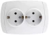 Розетка СВЕТОЗАР "CITY LIGHT" двойная в сборе, с заземлением, цвет белый, 16А/~250В SV-54207-W купить в Нефтеюганске