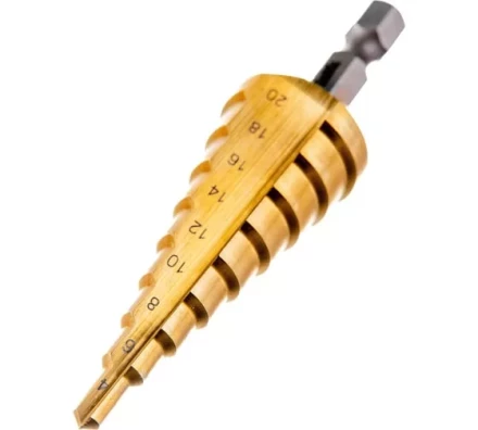 Сверло ступенчатое HSS-TiN с прямым желобком, 4-20x75, 1/4&quot; (Makita D-40129) купить в Нефтеюганске
