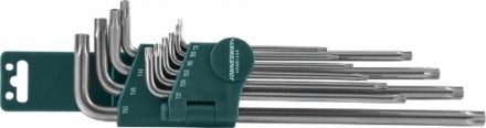 Набор ключей угловых Torx EXTRA LONG с центрирующим отверстием T9-T50 Jonnesway H08S110S 48066 купить в Нефтеюганске