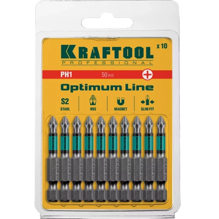 Биты KRAFTOOL OPTIMUM PH 26122-1-50-10 купить в Нефтеюганске