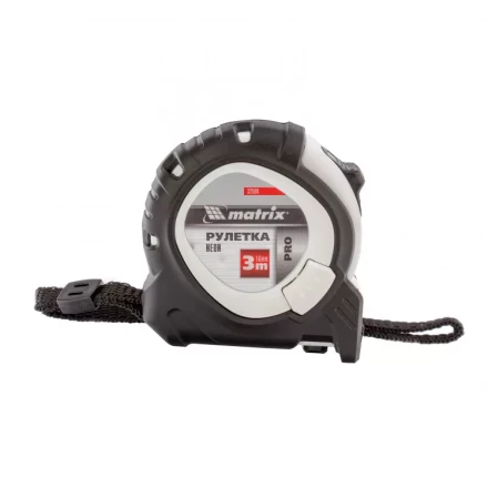 Рулетка Neon 3 м x 16 мм обрезиненный корпус 3 фиксации Pro Matrix 32590 купить в Нефтеюганске