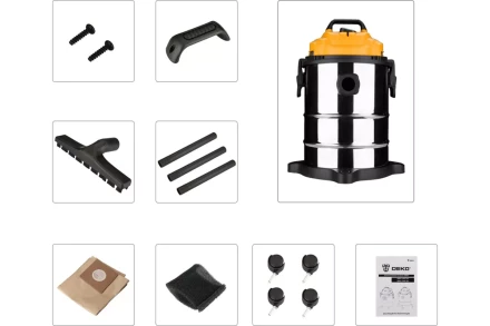 Пылесос промышленный DEKO DKVC-1400-15S, 015-0030 купить в Нефтеюганске