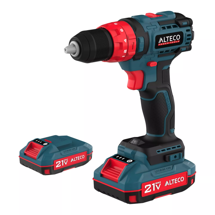 Бесщеточная аккумуляторная ударная дрель-шуруповерт ALTECO CID 21-45 BL X2 78080 купить в Нефтеюганске