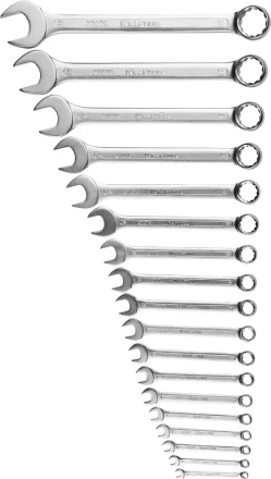 Набор KRAFTOOL &quot;EXPERT&quot;: Ключи гаечные комбинированные, Cr-V сталь, хромированные, 6-32мм, 18шт 27079-H18 купить в Нефтеюганске