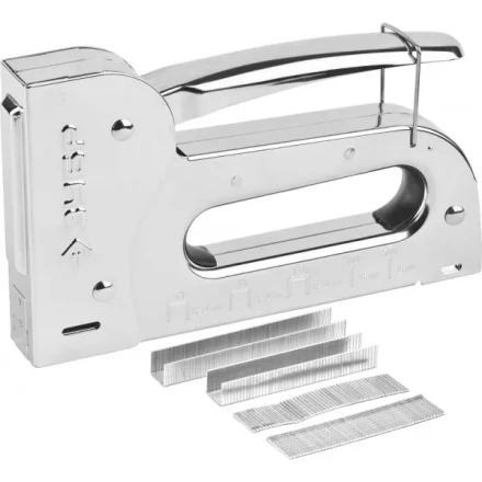 Степлер для скоб &quot;Универсал 14&quot; 6-в-1: тип 53 (6-14 мм) / 140 (8-14 мм) / 53F (8-14 мм) / 13 (6-14 мм) / 300 (16 мм) 500 (16 мм), ЗУБР Профессионал 31527 купить в Нефтеюганске