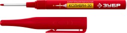 ЗУБР Колибри-30 красный, наконечник L 30 мм,  2.8 мм, перманентный маркер для отверстий (06338-3)