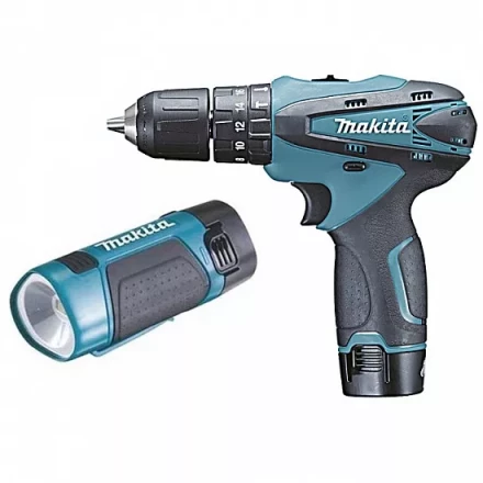 Дрель-шуруповерт аккумуляторная Makita НР330DWLE ударный купить в Нефтеюганске