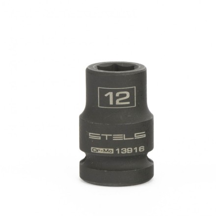 Головка ударная шестигранная 12 мм 1/2&quot; CrMo  Stels 13916 купить в Нефтеюганске