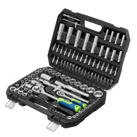 Набор инструментов Сибртех 13389, 1/2&quot;, 1/4&quot;, 108 предметов купить в Нефтеюганске