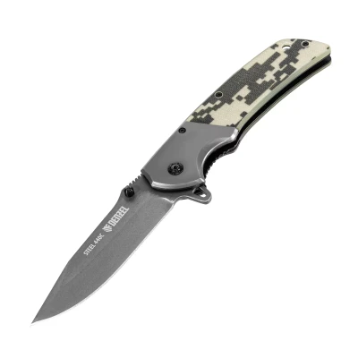 Нож складной Denzel, многоцелевой, системы Liner-Lock, с накладкой G10 на классической рукоятке, 79207