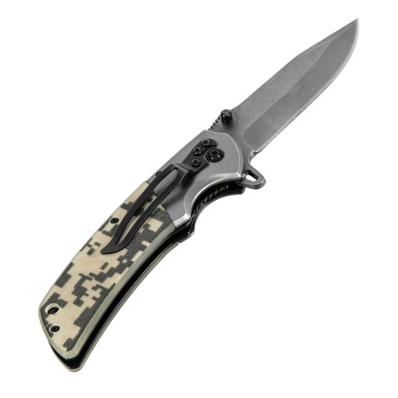 Нож складной Denzel, многоцелевой, системы Liner-Lock, с накладкой G10 на классической рукоятке, 79207 купить в Нефтеюганске