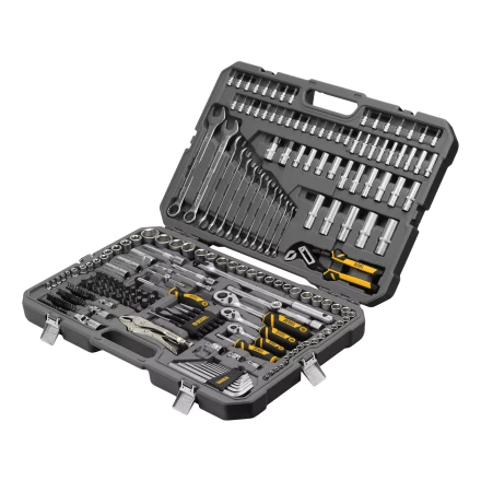 Набор инструментов Denzel 15808, 1/2&quot;, 3/8&quot;, 1/4&quot;, CrV, S2, пластиковый кейс, 232 предмета купить в Нефтеюганске