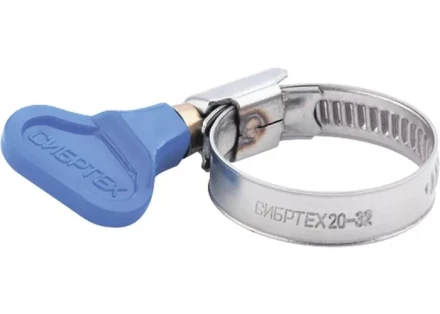 Хомуты металлические элемент крепления с формой ключа 20-32мм,50шт/уп  СИБРТЕХ 47549 купить в Нефтеюганске