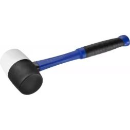 Киянка ЗУБР &quot;ПРОФЕССИОНАЛ&quot; резиновая черно-белая, с фиберглассовой ручкой, 680г 20532-680