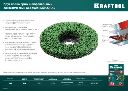 Круги полимерно-шлифовальные синтетические 36599-125 купить в Нефтеюганске