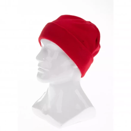 Шапка с отворотом из флиса для взрослых размер 58-59 красная Россия Сибртех 68831 купить в Нефтеюганске