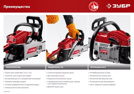 Бензопила ПБЦ-М62-50 серия МАСТЕР купить в Нефтеюганске