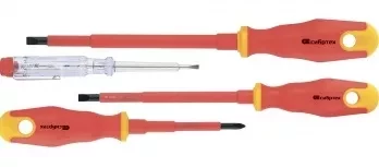 Набор диэлектрических отверток до 1000В тестер CrV двухкомпонентные рукоятки Сибртех 12937 купить в Нефтеюганске