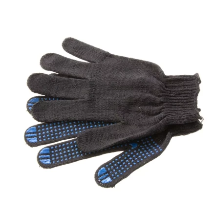 Перчатки трикотажные, ПВХ-покрытие "Точка", 10 класс, черные Россия 67855 купить в Нефтеюганске