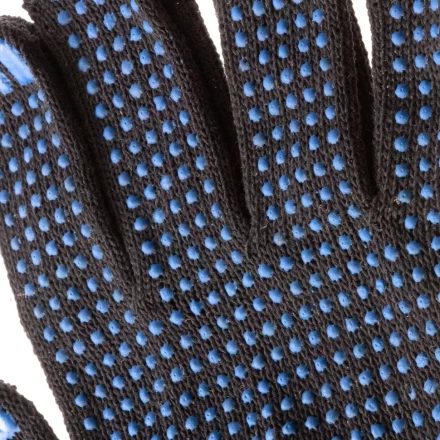 Перчатки трикотажные, ПВХ-покрытие "Точка", 10 класс, черные Россия 67855 купить в Нефтеюганске