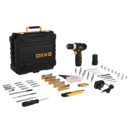 Дрель аккумуляторная DEKO GCDU12DU3, 063-4138 + набор 193 аксессуара купить в Нефтеюганске