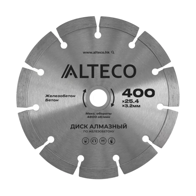 Диск алмазный по железобетону ALTECO 400x25.4x3.2 мм 66491 купить в Нефтеюганске