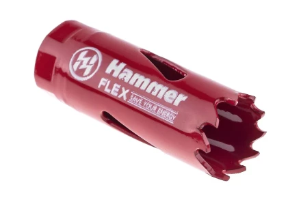 Коронка биметаллическая HAMMER Ф19х38мм 1/2&quot;  BiMETALL (224-001) купить в Нефтеюганске