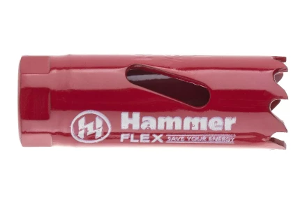 Коронка биметаллическая HAMMER Ф19х38мм 1/2&quot;  BiMETALL (224-001) купить в Нефтеюганске