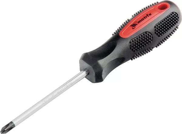Отвертка Anti-Slip SL5,0 х 38 мм CrV двухкомп. рукоятка MATRIX 12202 купить в Нефтеюганске