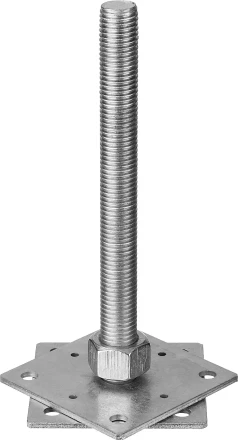 ЗУБР 110 x 110 x 250 мм x М24, цинк, анкерная регулировочная стойка (310266-110) купить в Нефтеюганске