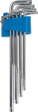 Набор ключей имбусовых ЗУБР &quot;ЭКСПЕРТ&quot; длинные,Cr-Mo сталь,сатиниров покрытие,эргоном держатель,TORX Т10-Т50,9шт 27467-H9 купить в Нефтеюганске