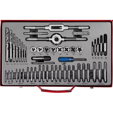 Набор метчиков и плашек ЗУБР &quot;МАСТЕР&quot;, сталь 9ХС, 52 предмета 28130-H52_z01 купить в Нефтеюганске