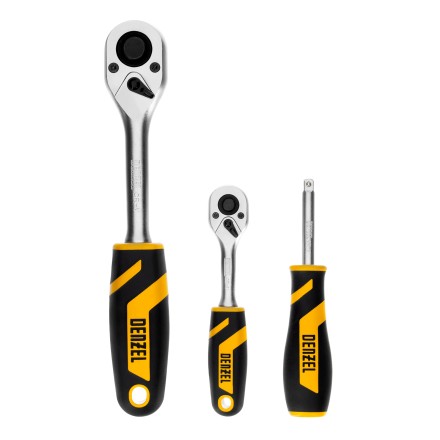 Набор инструментов Denzel, 1/2&quot;, 1/4&quot;, CrV, S2, пластиковый кейс, 82 предмета 15809 купить в Нефтеюганске