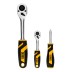 Набор инструментов Denzel, 1/2&quot;, 1/4&quot;, CrV, S2, пластиковый кейс, 82 предмета 15809 купить в Нефтеюганске