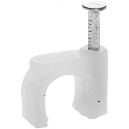 Скоба-держатель для круглого кабеля, с оцинкованным гвоздем, 6 мм, 100 шт, STAYER Master 4510-06 4510-06 купить в Нефтеюганске