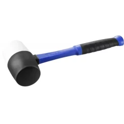 Киянка ЗУБР &quot;ПРОФЕССИОНАЛ&quot; резиновая черно-белая, с фиберглассовой ручкой, 900г 20532-900