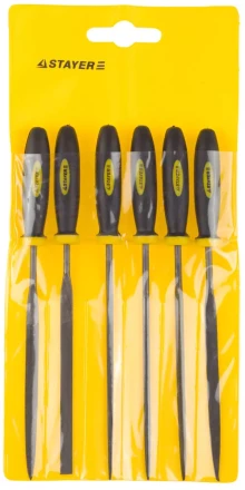 Набор STAYER &quot;PROFI&quot; Надфили с двухкомпонентной ручкой, 100мм, 6шт 16010-H6_z01 купить в Нефтеюганске
