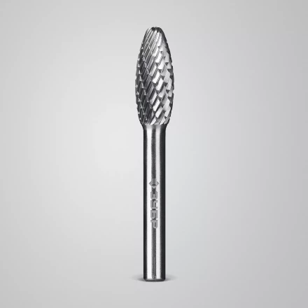 Зубр Твердосплавная борфреза H - пламя, 10 х 25 мм, радиус 2.0 мм (28807-10-25) купить в Нефтеюганске